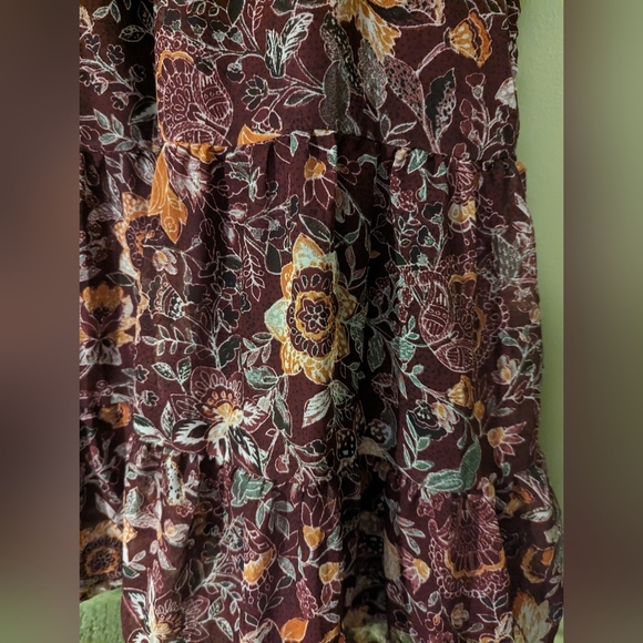 Bb Dakota smock off shoulder criss cross sleeveless dress in purple floral print - Picture 6 of 16